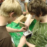 Kris and John Michael working on a super shifter for season.
