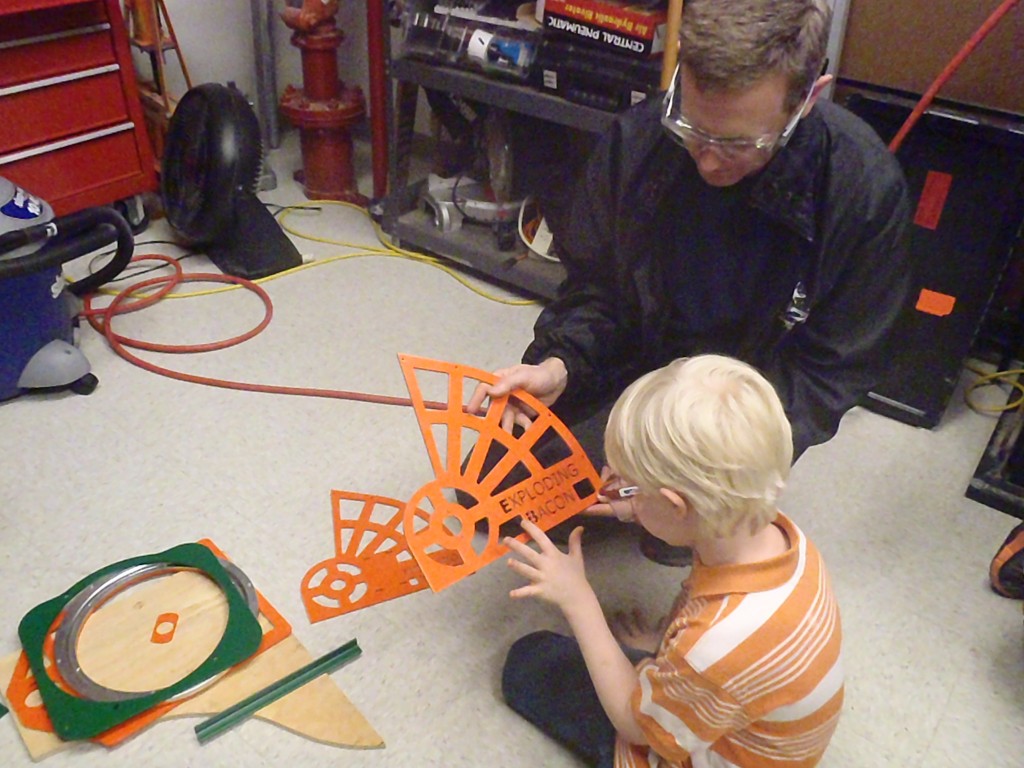 Brian and Nicholas working on the shooter.