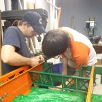 Ryan and Tyler working on the drive-train.