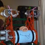 Robot faces with safety glasses....Safety First.